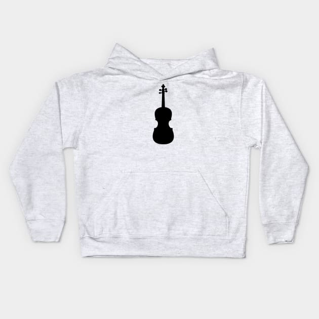 Violin vector silhouette Kids Hoodie by Redbooster